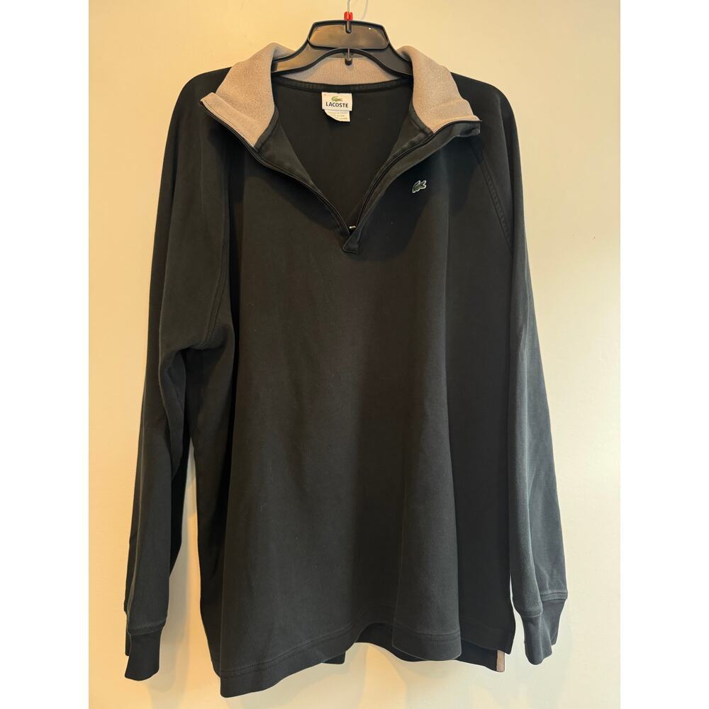 Lacoste Ribbed Quarter-Zip Pullover Mens XXL